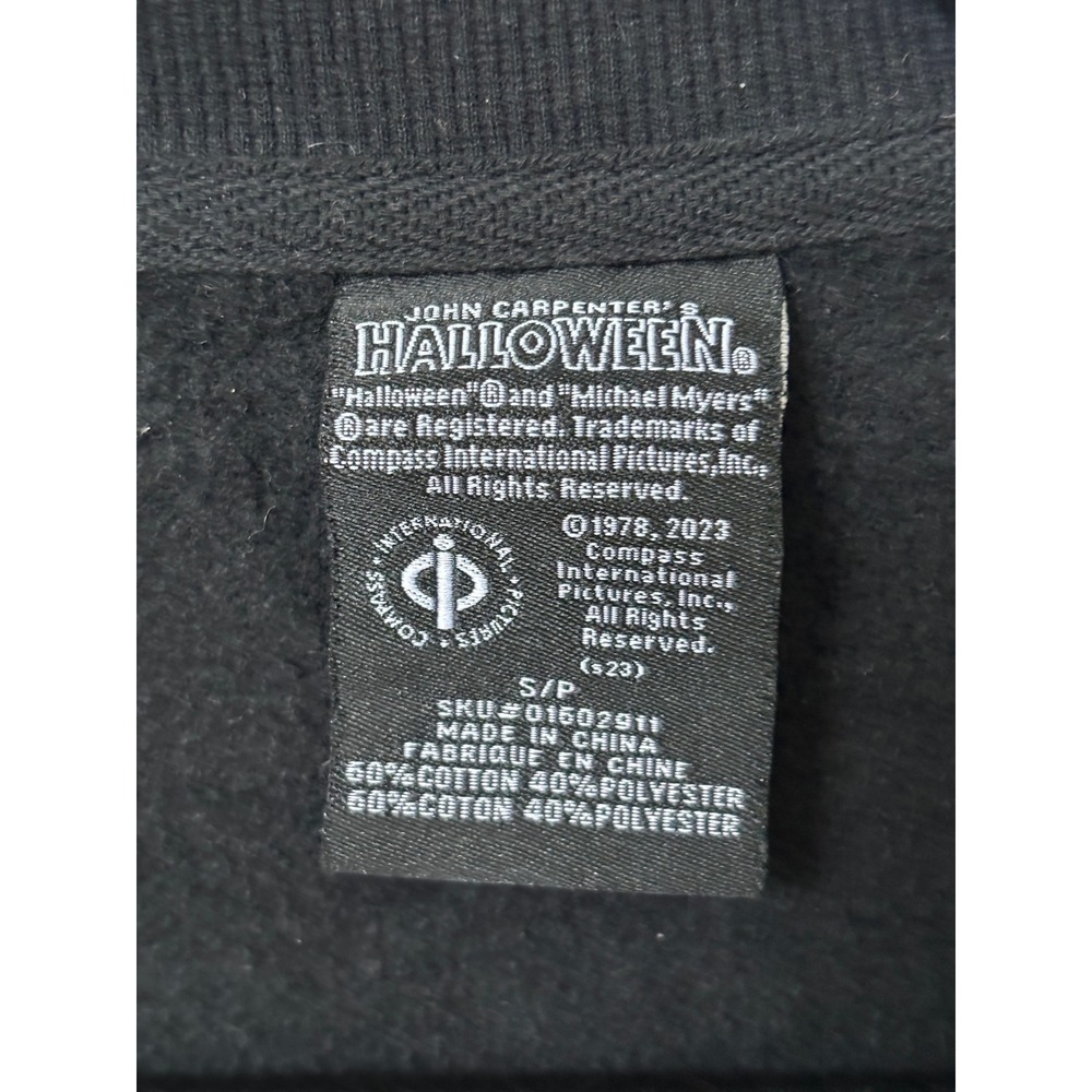 Halloween Michael Myers Black Graphic Sweatshirt Mens S John Carpenter Horror - Picture 2 of 6